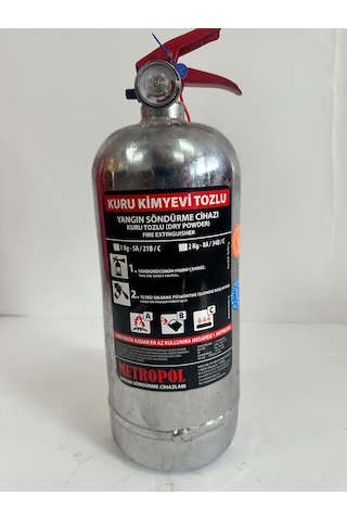 Yangın Tekne Sertifikalı 2kg Abc Tozlu Metalik Yangın Söndürme Tüpü 4yıl Garantili