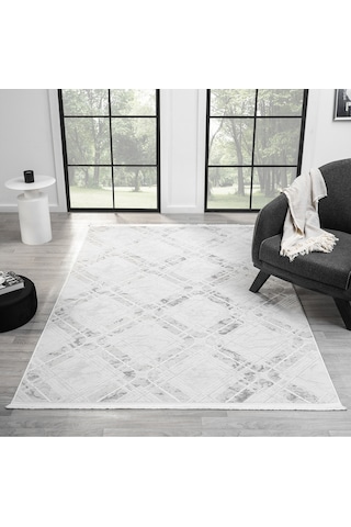 Mariesse Home Aspendos Akrilik Dokuma Salon Mutfak Koridor Kesme Yolluk Dokuma Makine Halısı Aspendos02 5117-gri