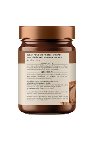 Clean Powders Proteinli Çikolatalı Fındık Kreması Protein Spread 350 G