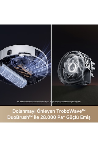 MOVA Z60 Ultra Roller Complete 28.000 PA Emiş Güçlü Robot Süpürge Beyaz