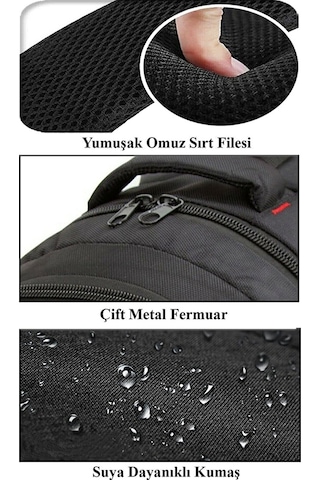 Newish Polo Erkek Okul Sırt Çantası-Lost Siyah