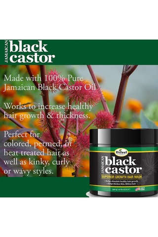 Difeel Jamaican Black Castor Yavaş Uzayan Saçlara Özel Saç Maskesi 340 G