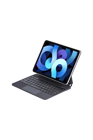 Apple iPad Uyumlu Pro 13 2024 Kılıf X9p Magic Manyetik Klavyeli Tablet Kılıfı - Siyah Standart