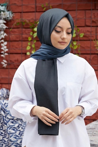 Afvente Degrade Desen Siyah-füme Soft Pamuk Şal Diğer