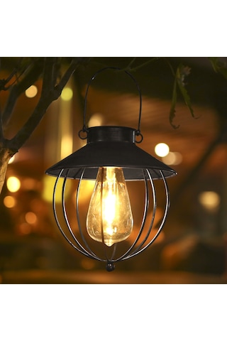 Yaozixa Güneş Enerjili Duvar Takımı Avize, Otomatik Işık Kontrolü, Ip65 Su Geçirmez, 600mah Şarj Edilebilir Pil, Örgü İle Teslim Siyah