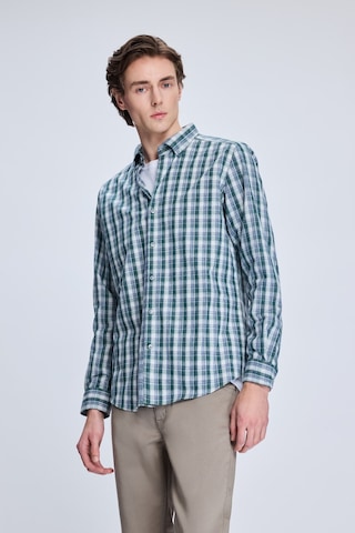 Hatemoğlu Haki Slim Fit Kareli Düğmeli Yaka Uzun Kollu Pamuklu Gömlek 19151010014a 251 1964072 Haki