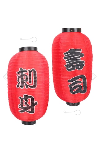 Japon Feneri Sushi Temalı H:50cmd:25cm