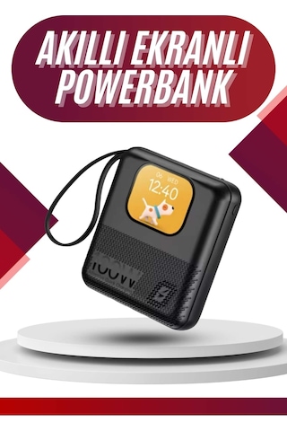 Akıllı Powerbank 10.000 Mah 4 Çıkışlı Taşınabilir Dijital Göstergeli Altın