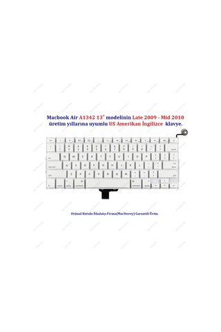 Apple Uyumlu MacBook 13inc A1342 Klavye Tuş Takımı Us-ingilizce