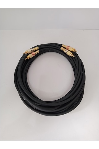 El Yapımı Amfi Rca Ses Kablosu 5 Metre - Bakır Telli Parazit Yapmaz