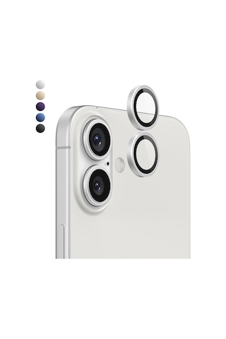 Apple Uyumlu iPhone 16 Plus Raze Metal Kamera Lens Koruyucu Turkuaz