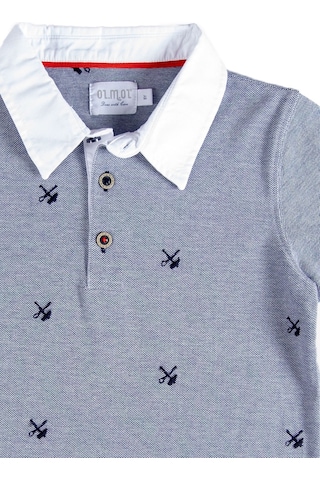 Erkek Çocuk Organik Polo Yaka T-shirt - Silvio 001 Çok Renkli