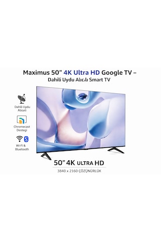 Maximus 50'' 127 Ekran Uha 50 M9P Uydu Alıcılı Google Tv Maximus 50'' 127 Ekran Uha 50 M9P Uydu Alıcılı Google Tv