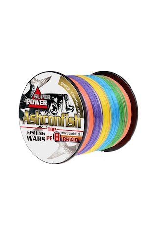 ASHCONFISH X8-0.10 Mm,2.72 Kg Çeker, 2000 Metre Multıcolour 8 Kat