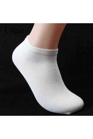 Deribond Pamuklu Patik Erkek Çorap 6 Adet Beyaz