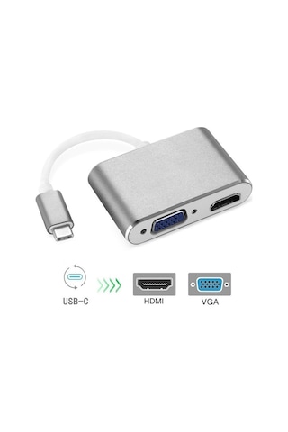 Netojen Nt-430 Type-c To Hdmı & Vga Converter