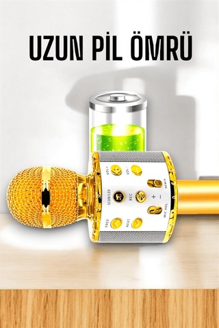 Kablosuz Karaoke Mikrofon Usb Ve Aux Girişli Uuczkaraokemikrofon2