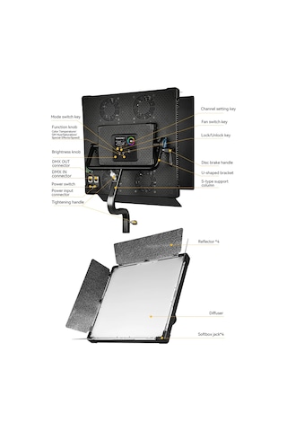 Yongnuo P360 Pro Max 2000 -10000K DMX Kontrollü 360 W Led Işık