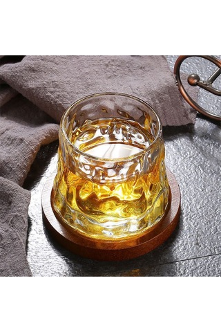 Xurunkeji 10 Adet Şarap Bardakları Masa Altlıkları Şarap Bardakları Döndürme Cam Bardak Altlığı Şarap Altlığı Çay Fincanı Altlığı Bardak Altlığı Ceviz Ceviz