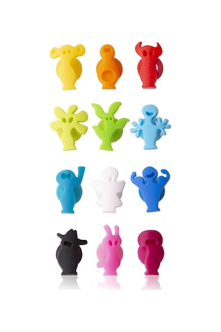 Vacu Vin Party People Bardak Markörü 12 Parça - Kutulu - Çok Renkli