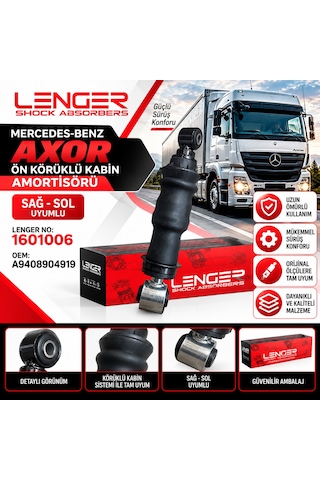 Mercedes Axor Ön Körüklü Kabin Amortisörü Sağ Sol Lenger 1601006 A9408904919