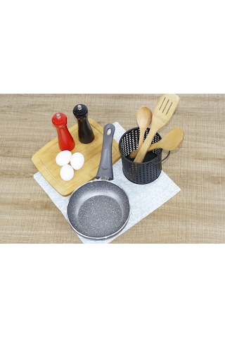 Eminox Tek Kulplu Granit Tava 18 CM