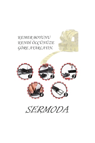 Sermoda 38 Mm Vegetal Deri Düz Kot Kemeri Lacivert