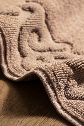 Orlena %100 Pamuk Ayak Havlusu - Vizon - 50x70 Cm Toprak