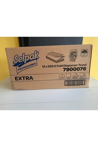 Selpak Professional Selpak Professıonal Extra 12*200 Yaprak Katlamalı Z Havlu 1 Koli