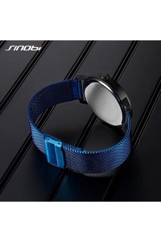 Yingfu Mavi Sınobı Moda Tasarımı Erkek Kuvars Kol Saatleri Adamın Örgü Kayışı Lüks Spor Hediyelik Saat Reloj Hombre Mavi