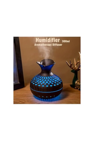 Oda Hava Nemlendirici 300ml Rgb Led Işıklı Humudifier Aroma Difizör Buhar Makinesi