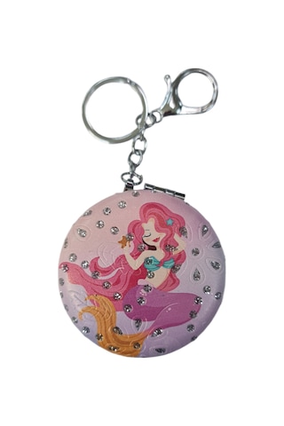 Gigi Panda Anahtarlıklı Deniz Kızı Desenli Katlanır Makyaj Aynası