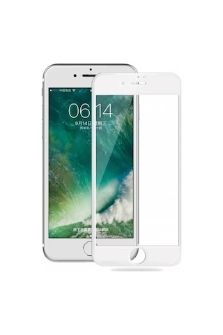 Apple iPhone Uyumlu 8 Plus Ekran Koruyucu-ceramic Screen Protectoor -ekran Koruyucu Beyaz