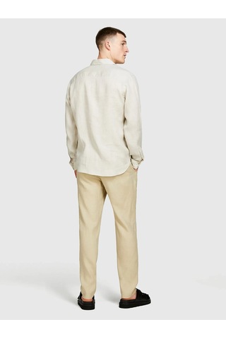 Sisley %100 Keten Regular Fit Gömlek Erkek Bej Gömlek - 325p5bkusq029