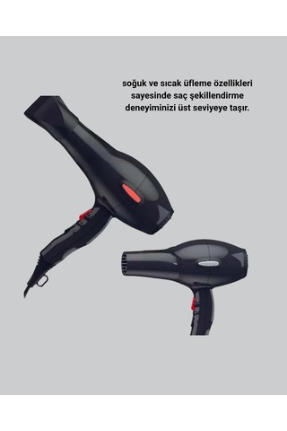 Mey İthalat Profesyonel Saç Kurutma Makinesi Ac Motor, Soğuk Üfleme, 2 Hız Kademesi