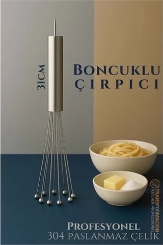 Çelik Misketli Yaylı Çırpıcı 304 Paslanmaz Çelik Makarna Çırpıcı Çırpma Teli Çok Renkli