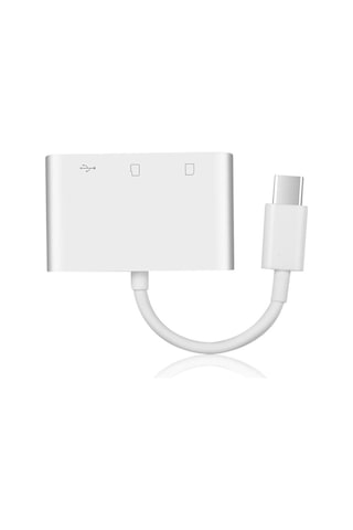 Usb Type C To Sd Micro Sd Tf Kart Okuyucu Ve Usb Çevirici 3 İn 1 Dönüştürücü Adaptör 5232