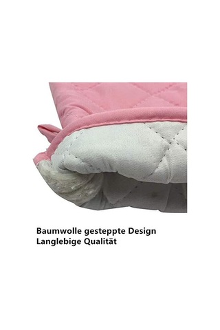 1 Çift Isıya Dayanıklı Kalın Mutfak Eldiveni Pembe Diğer