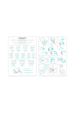 VİSAM SİYAH GOLD BASMA BUTONU PANELİ Altın - Siyah