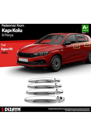 Fiat Egea Hb Krom Kapı Kolu 8 Prç. 2020 Üzeri