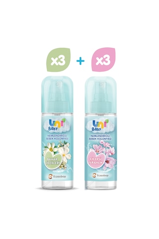 Uni Baby Bebek Kolonyası Bahar Çiçekleri&çiçeksi Koku 6'lı 900 Ml