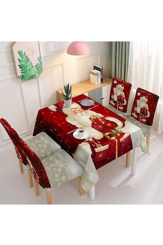 Flybuy Xıxun Tek Streç Şenlikli Sandalye Sandalye Parça Örtüsü Örtüsü Noel Noel Masa Masa Kılıfı Kılıfı Emici Dekorasyon Baskılı Baba 210cm 140 Ni Gri