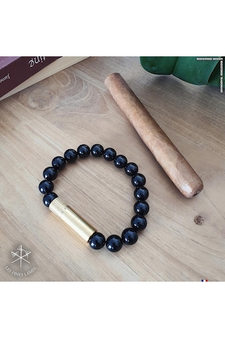 Les Fines Lames Punch Bileklik Brass Oniks - L
