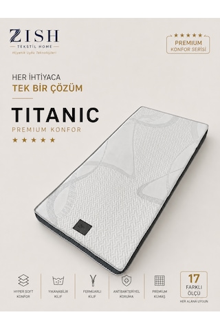 Titanic Yatak Pedi, Şilte, Topper Misafir, Yer, Kanepe Yatağı, Yer Minderi Fermuarlı Yıkanabilir Kılıf Kamp, Karavan, Yazlık, Öğrenci, Yurt, Bağ/bahçe, Araç İçi Yatağı Zishhome 24 Dns 8 Cm Yatak