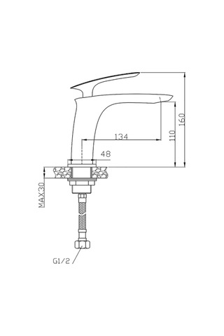 Newarc Slim Lavabo Bataryası Krom