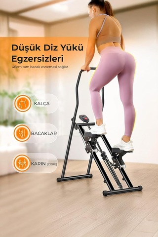 Robo Katlanabilir Dikey Tırmanma Egzersiz Aleti Yeni Versiyon Siyah Çok Renkli