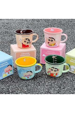 Yifomall Kahve Bardakları, Ev Kullanıma Uygun, Sevimli Desenli Porselen Bardak, Çiftler İçin Hediye, Kahvaltı Ve Günde Kullanım, Mavi 340ml Diğer