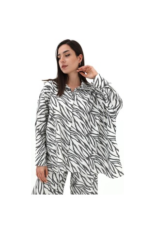 Zebra Desenli Alt Üst İkili Takım - Siyah-siyah Siyah