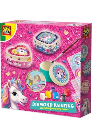 Ses Creative Ahşap Mücevher Kutusu Dekore Etme - Unicorn