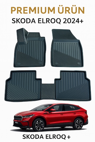 Skoda Elroq 2024+ Uyumlu 3d Oto Paspas Premium